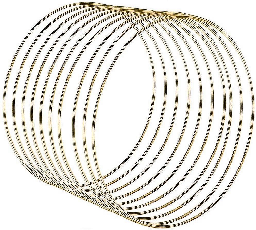 Rayher 25214616 Metallringe, 10 Stück, 25 cm , vergoldet