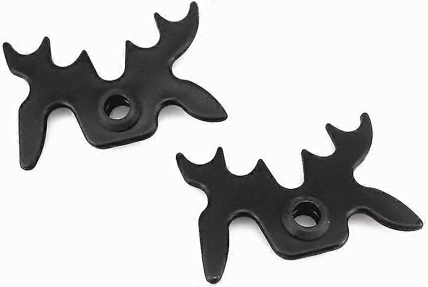 2pcs Black Plastic Moosehead Pool Billiard Cue Bridge Head