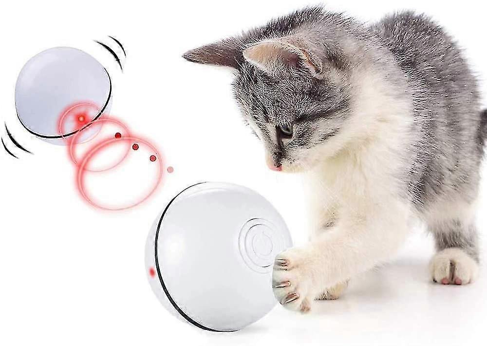 Automatic Interactive Roller Ball Rechargeable Cat Toy Led Light Entertainment Pet Toy Exercise Chaser For Cats And Dogs