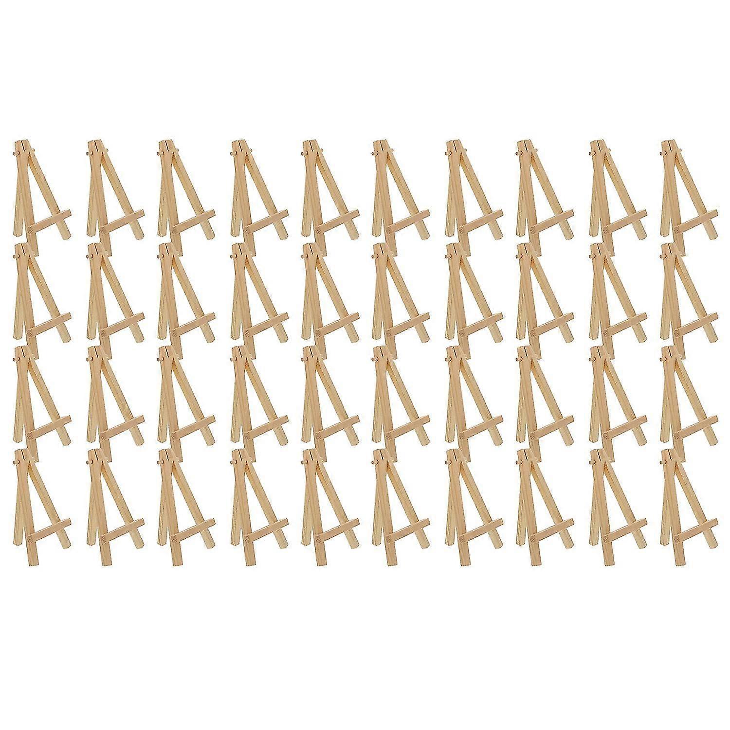 Mini Wood Display Easel, 40pcs, Perfect For Displaying Small Canvases, Business Cards, Photos