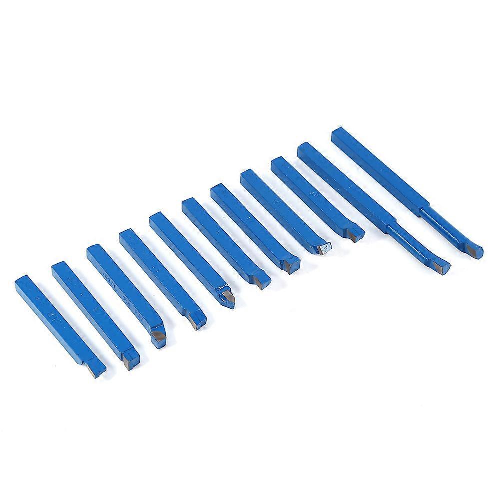 11pcs 8*8mm Lathe Tools Carbide Tipped Weld Milling Cutting Turning Tool Set