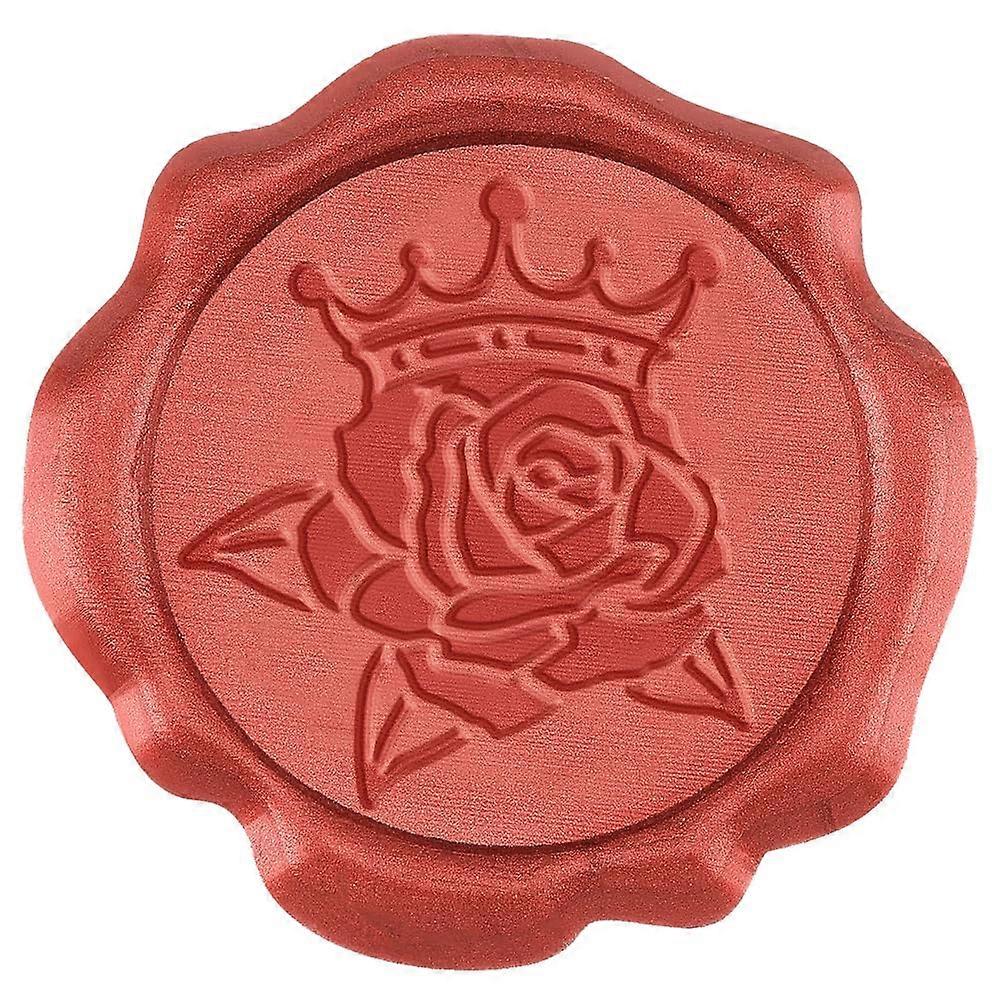 50Pcs Rose Wax Seal Stickers Envelope Seal Stickers Wedding Invitation Envelope Seals Self Adhesive Stickers for Party Invitation Wrapping Red 1.18inc