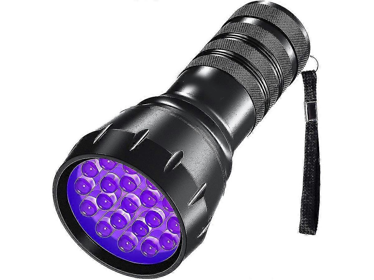 Black Light Uv Flashlight, 21 Leds 395nm Uv Blacklight, Dogs Urine Detector, Handheld Uv Flashlight For Dry Stains And Scorpion Hunting,black