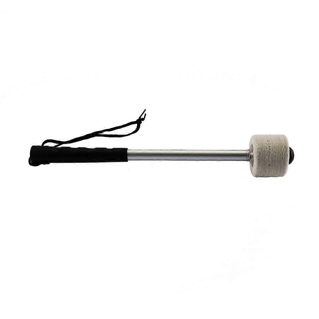 Bass Drum Mallet Drum Stick With Wool Felt Head Percussion Accessory(black)(2pcs)