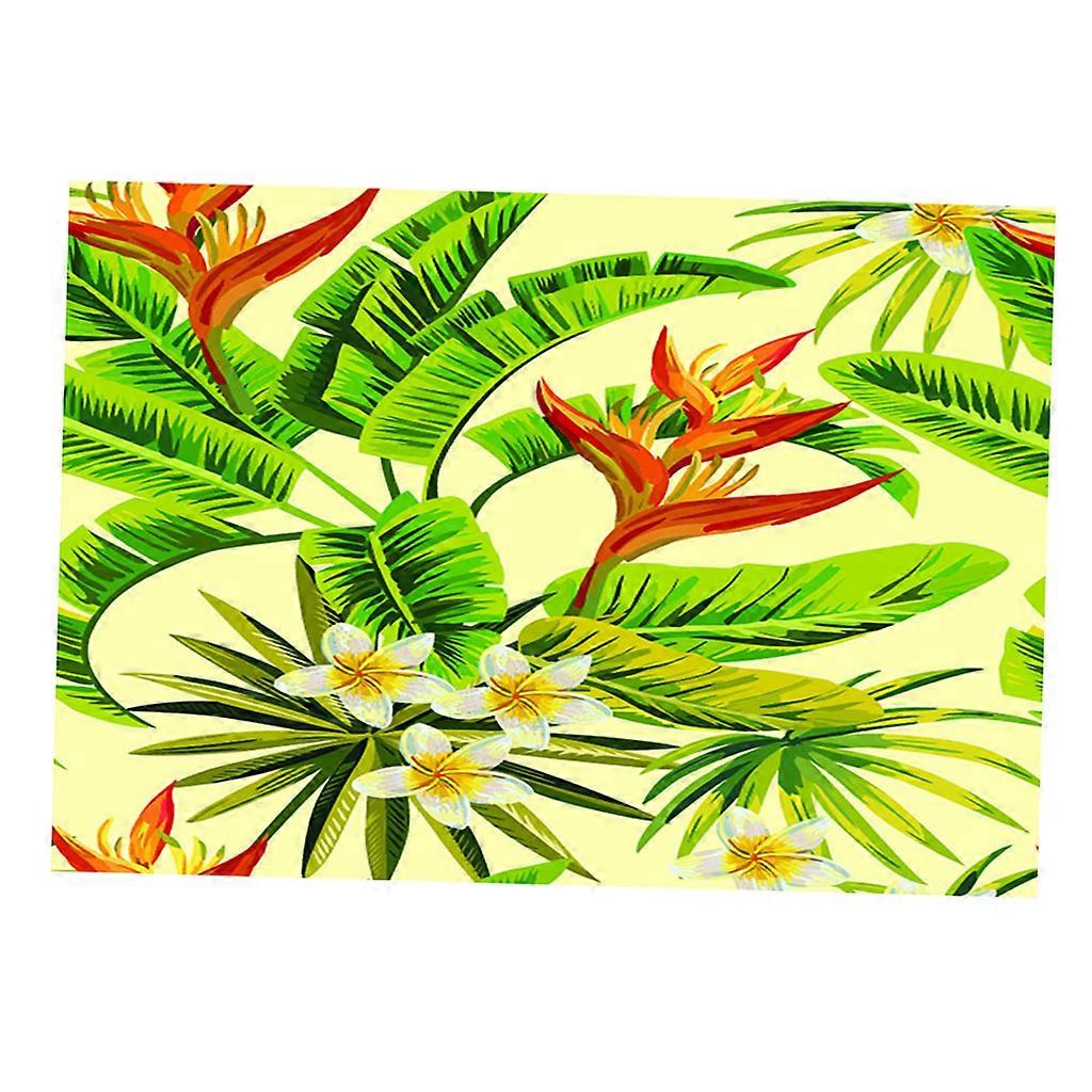 Tropical Plants Printed Table Cloth Floral Pattern Table Cover Rectangle-16