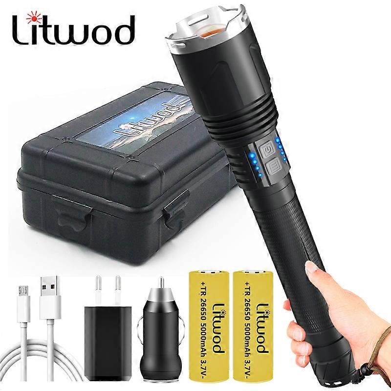 10-core XHP110.2 The Most Brightest Led Flashlight Power Bank Function Torch Usb Rechargeable 18650 26650 Battery Zoom Lantern