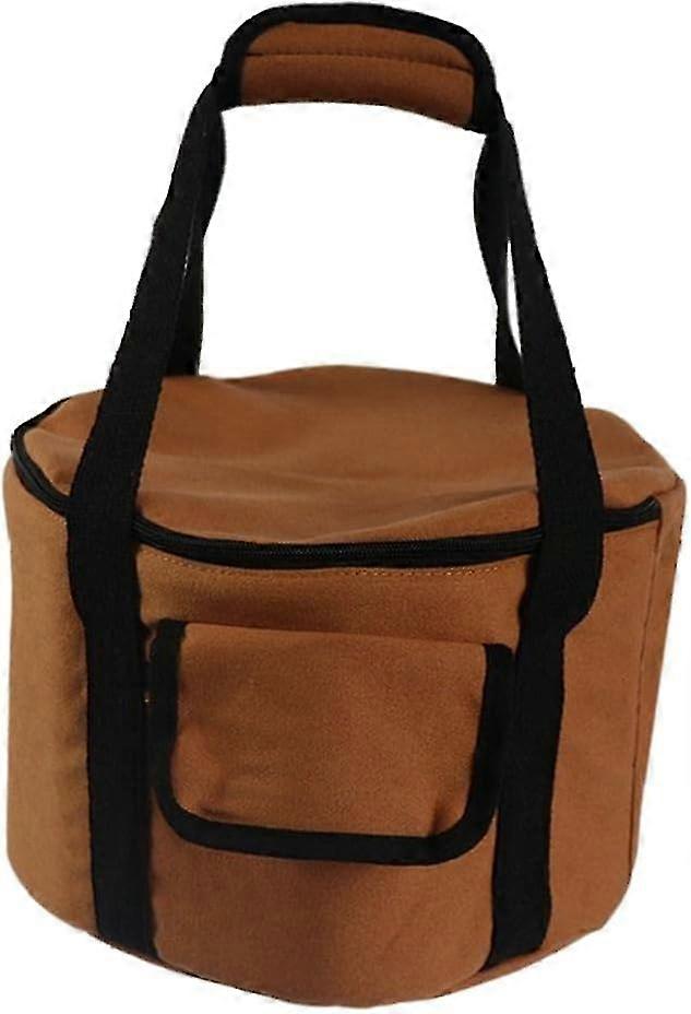 食器収納バッグ 調理器具 食器 防水 カトラリーバッグ コンテナ キャリーバッグ ビバーク キッチン アウトドア バーベキュー用 (ブラウン) (1個)