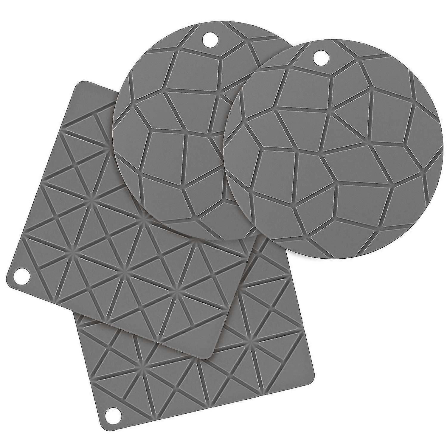 Silicone Trivet Non-slip Heat Resistant For Cooking Baking Set Of 4