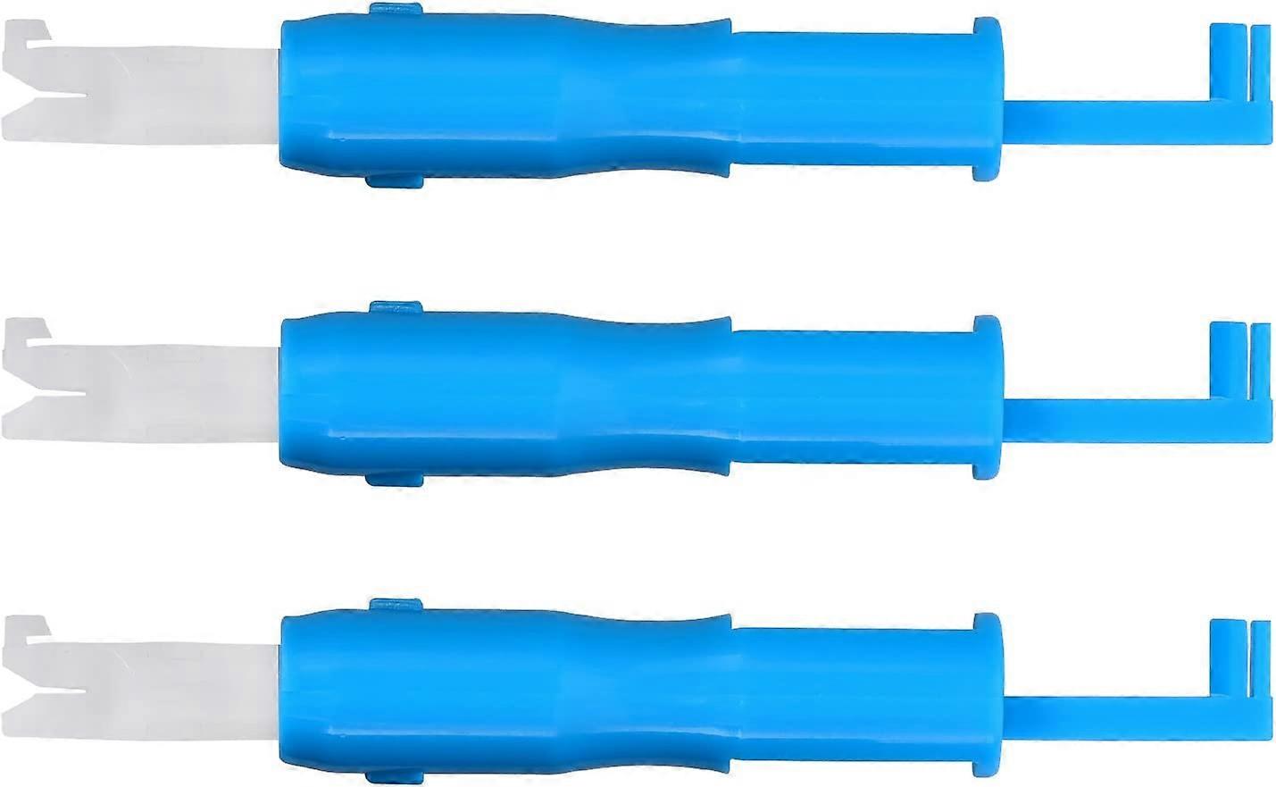 3 Pieces Sewing Needle Inserter Automatic Needle Threader Needle Threading Tool for Sewing Machine(blue)