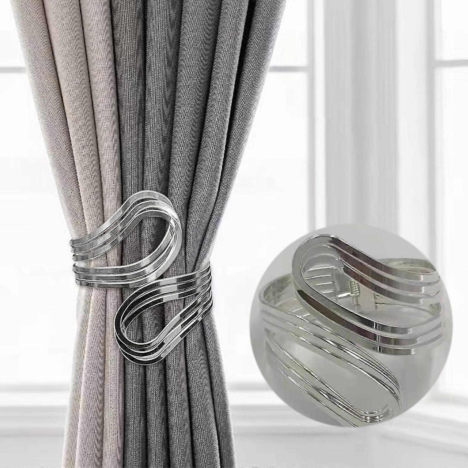 Magnetic Tiebacks For Curtains, 1pc Sparkling Crystal Flower Curtain Tiebacks Curtain Buckle Clips With High-elastic Spring Wire For Home Decoration(s
