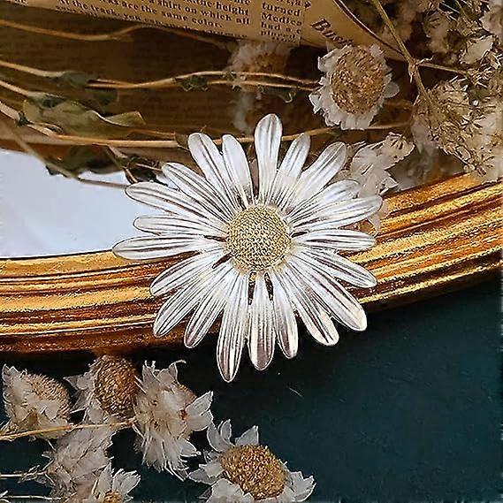 Rhinestone Sunflower Brooch Pin – Enamel Crystal Yellow Flower Coat Pin For Women