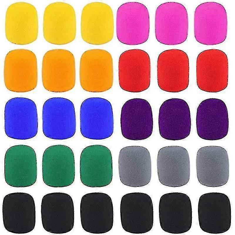 30 Pack Thick Handheld Stage Microphone Windshield Foam Covers