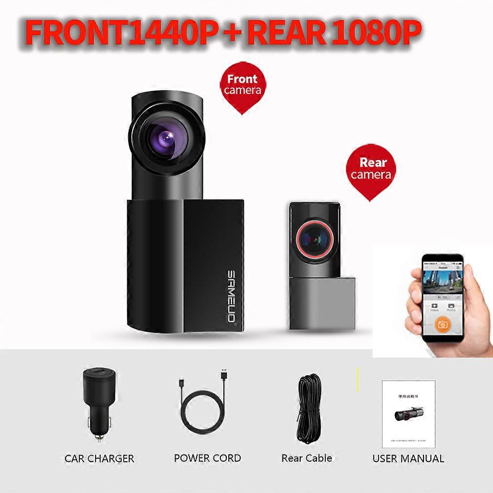 SAMEUO U800 Dash Cam WiFi GPS Dash Camera front and rear Mini Hidde full hd 1080P Super Night Vision DVR 360 Rotation for Cars