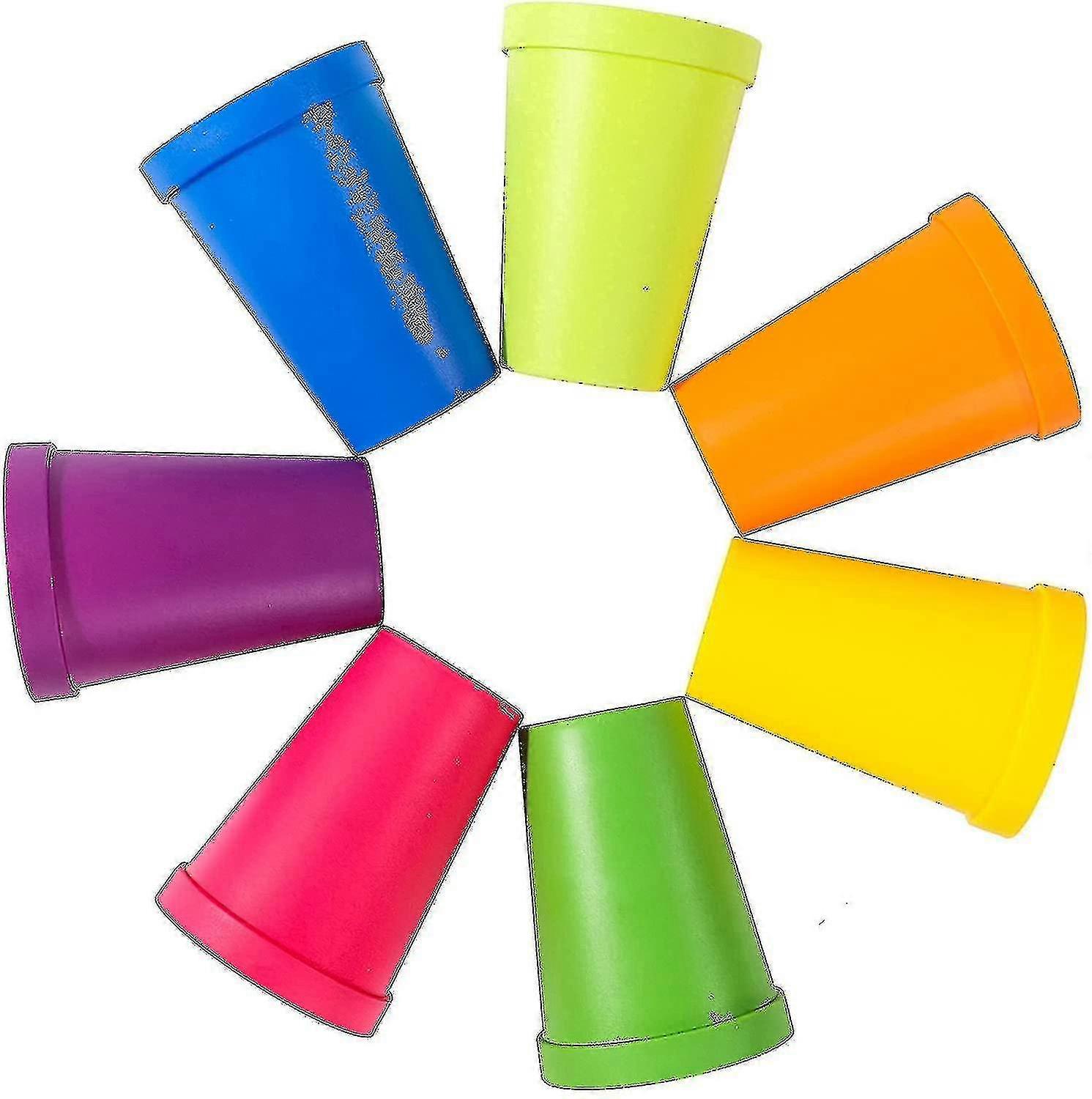 Plastic Cups, 7 Pieces Of Stackable 200ml, Reusable Plastic Cups, For Home
