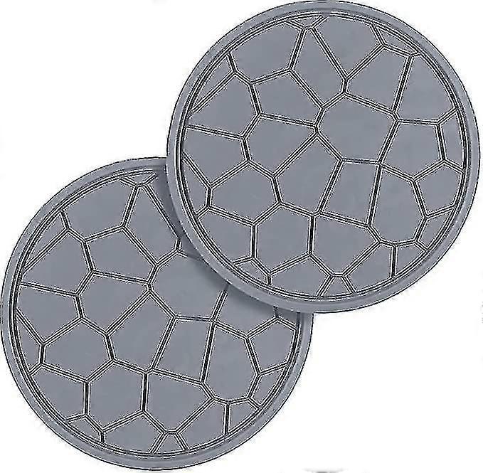 Trivets For Hot Dishes - Silicone Pads For Table (2pcs, Dark Grey)