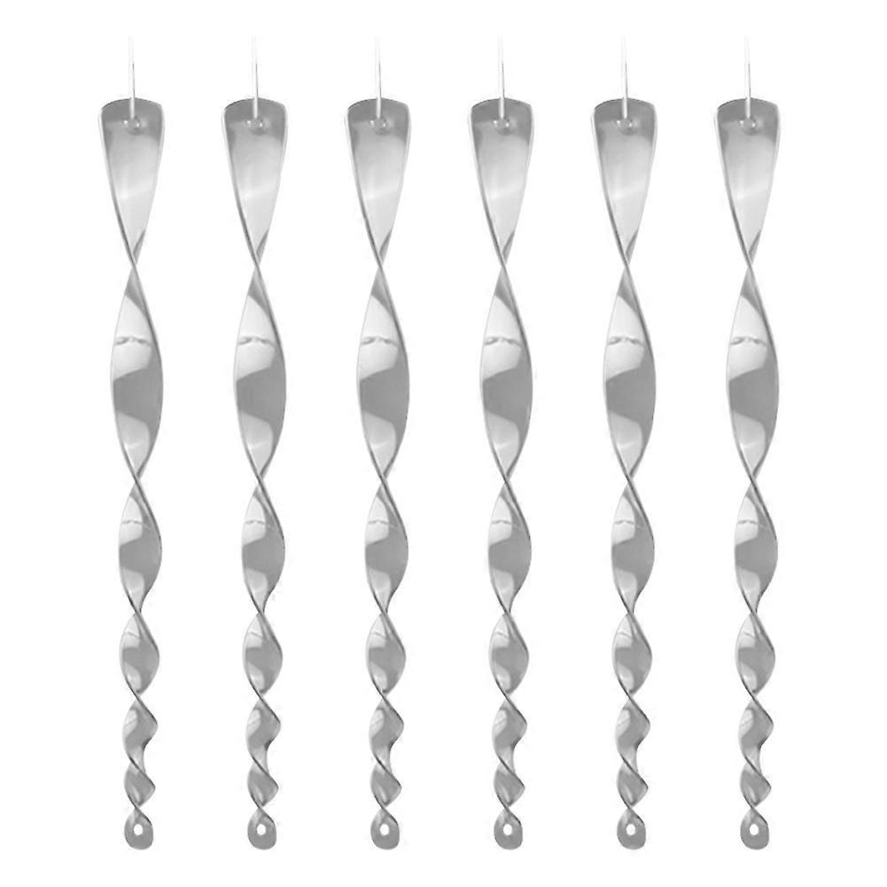 12pcs Bird Repeller Stick Reflective Spiral Scare Device Balcony Agricultural Outdoor Garden Decoration