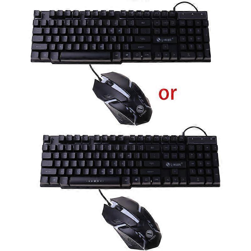 Gaming Keyboard and Wired Mouse Combo Set LED Light Backlight for Computer PC