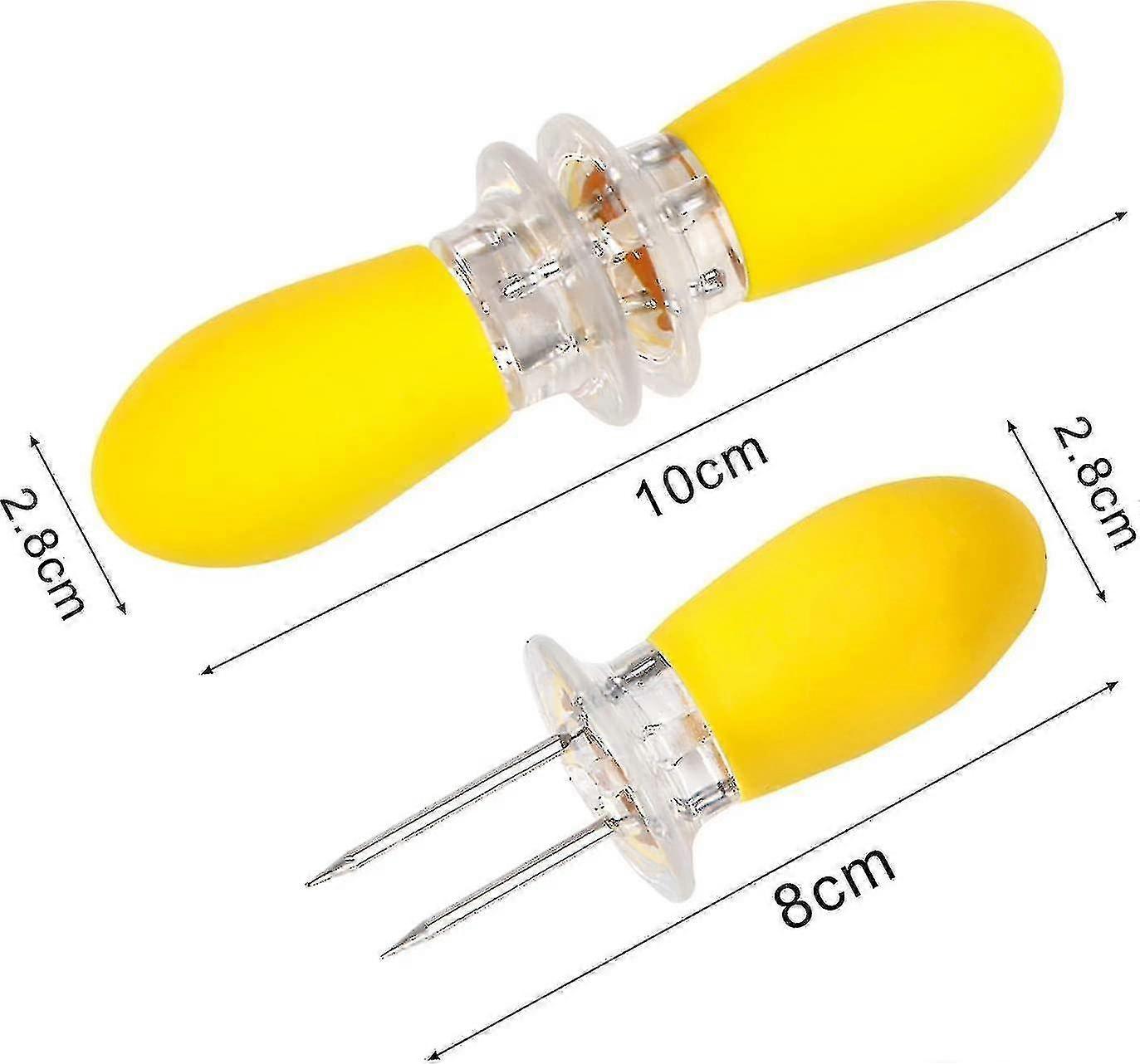 10pcs Corn Cob Holders Acero inoxidable con pinchos