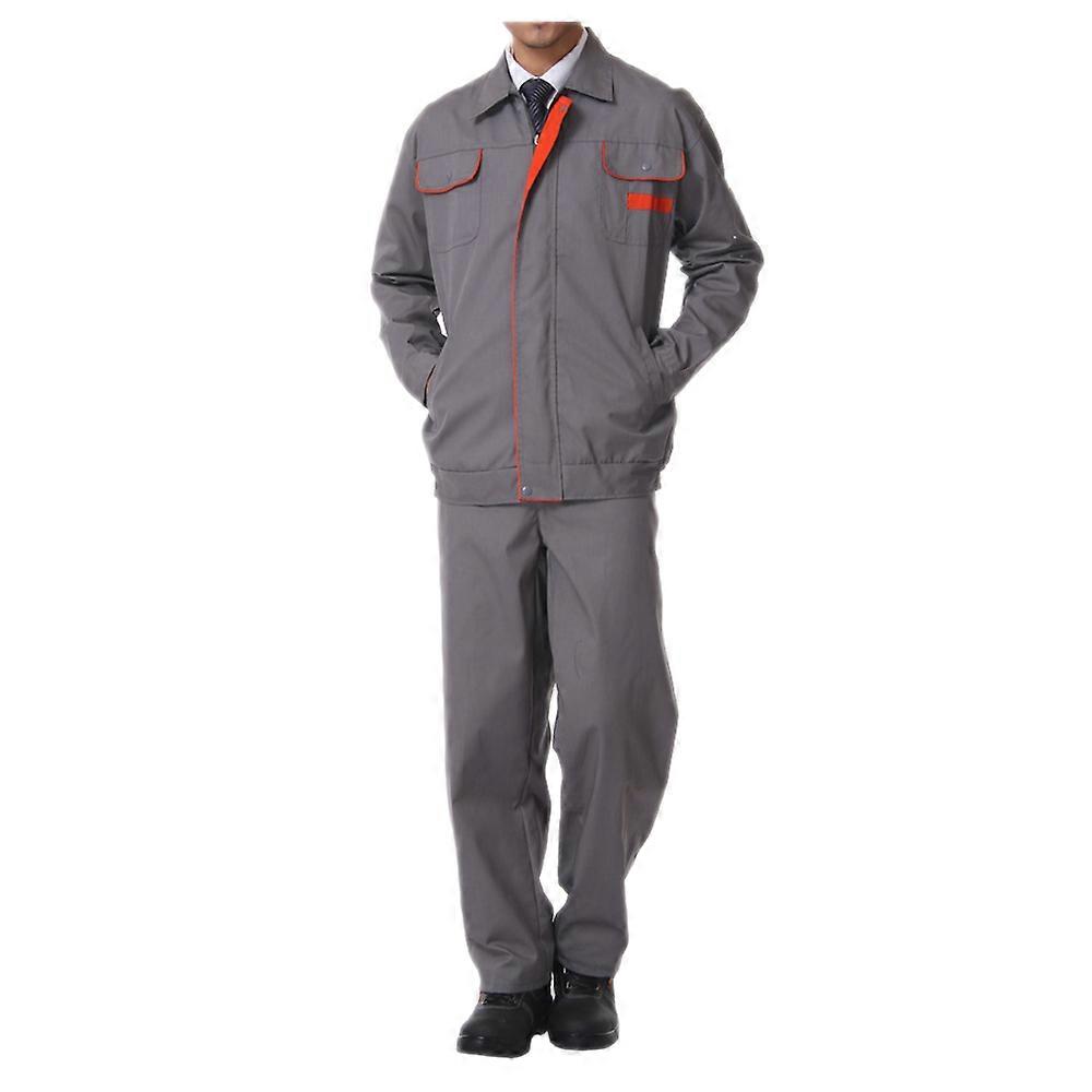 008 Grey with Orange Edge Working Protective Gear Uniform Welder Jacket Winter