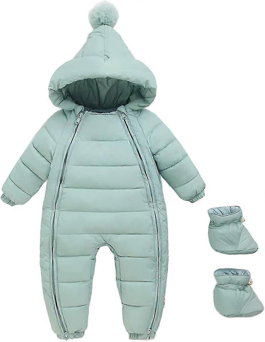 Μωρό νεογέννητο παχύ κουκούλα χειμώνα Snowsuit Romper Αγόρι Κορίτσι Χιόνι Φορέστε με μπότες