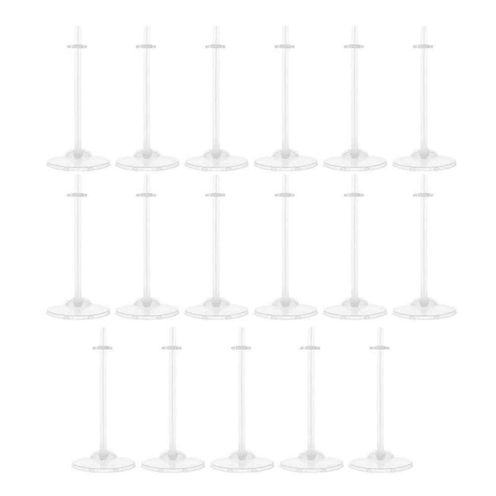 17 stks Poppenstandaards Poppenhouders Display Stands Houders voor kinderen (transparant)