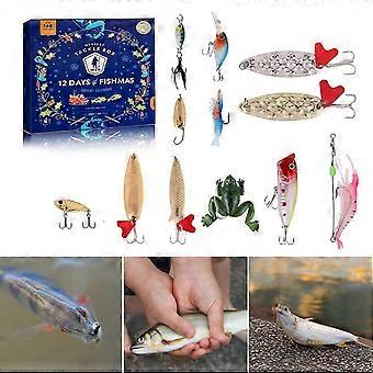 12/24Pcs/Set Fishing Lure Blind Box Christmas Advent Calendar Artificial  Bait with Hook 12/24 Dayschrui1081 | Fruugo UK