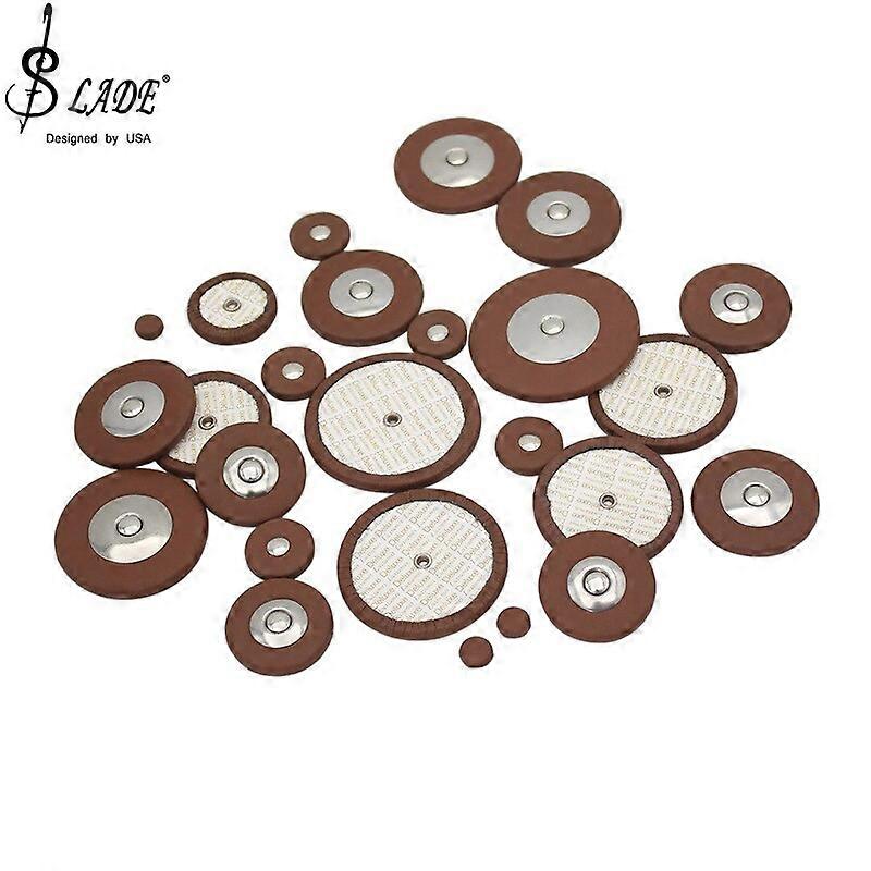 25pcs Tenor Alto Soprano Saxophone Leather Pad Replacement Leather Pipe Music Pad Woodwind Accessories