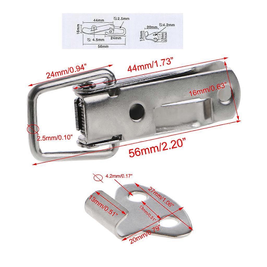 4 Pcs Hardware Cabinet Boxes Spring Loaded Latch Catch Toggle Hasp