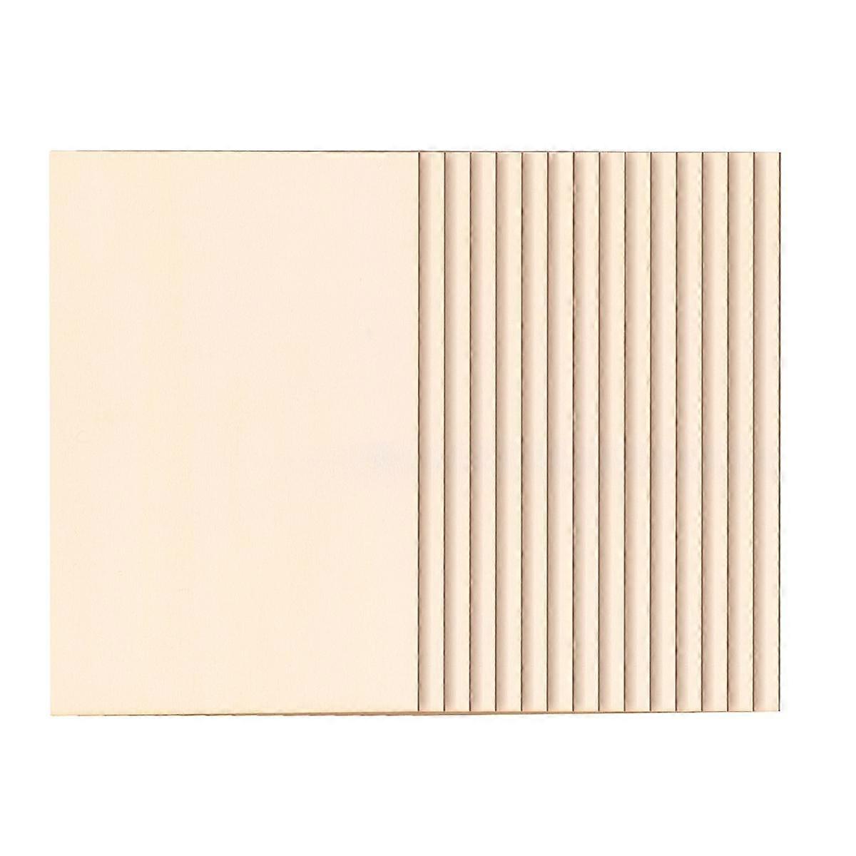 15PCSバスウッドクラフトボードモデル玩具建物彫刻手工芸品教育DIYアクセサリーDIYバスウッドチップ