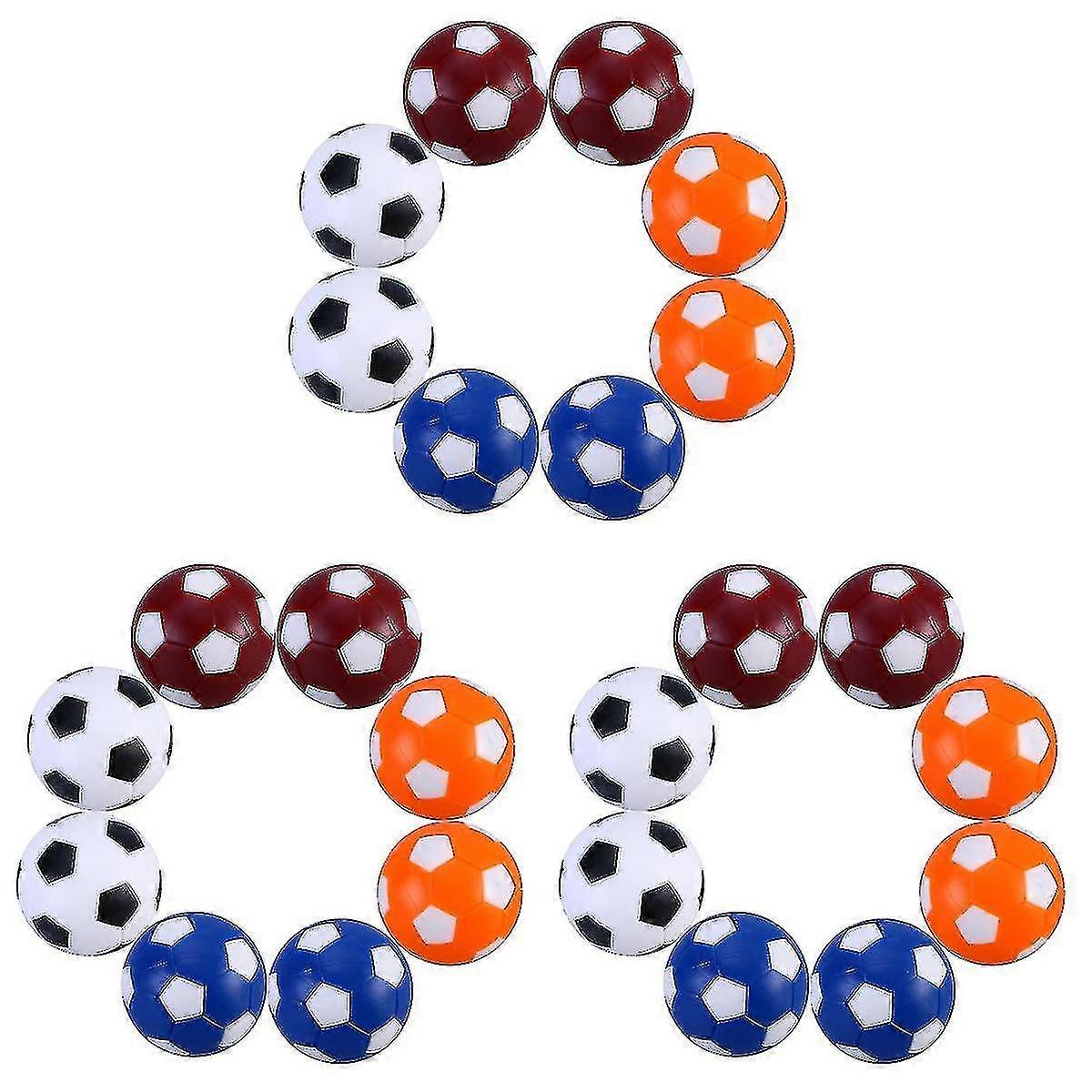 24 Pcs Mini Colorful Table Soccer Footballs Replacement Balls Tabletop Game Ball 36mm