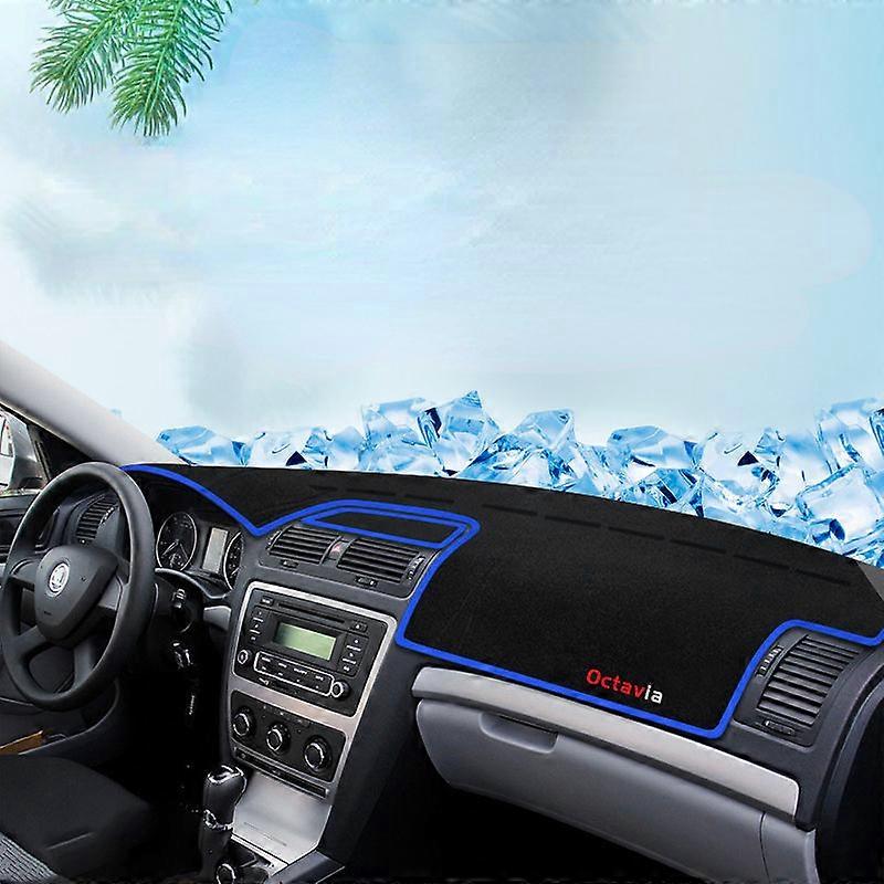 For Skoda Octavia Car Dashboard Cover Mat Avoid Light Pad Instrument Panel Carpet 2007-2014 Accessories Interior Objects Styling