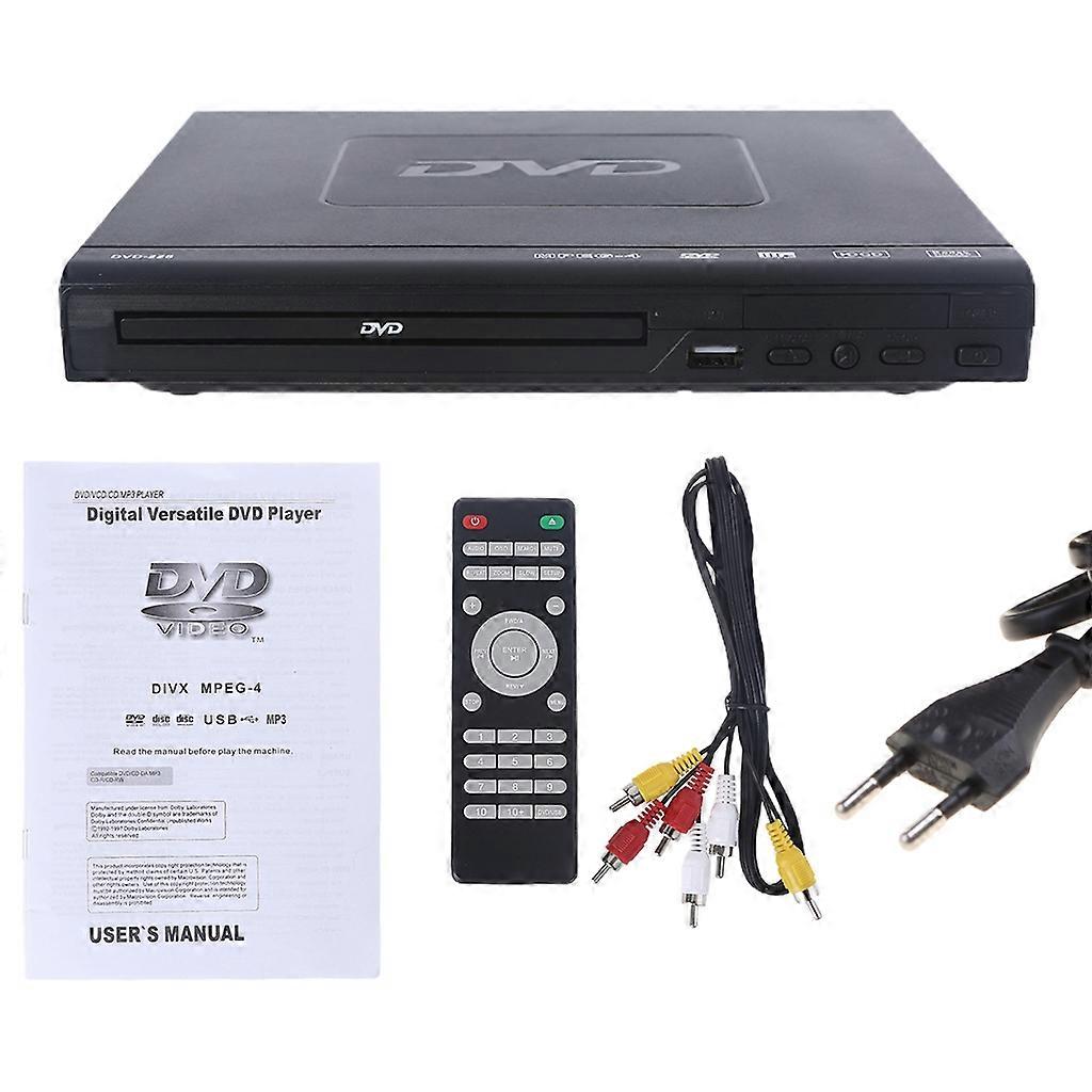 MINI Leistungsstarker DVD-EVDs-Player für Smart-TV-Unterstützung 1080P CD-Disc 1800HZ Schwarz EU Plug