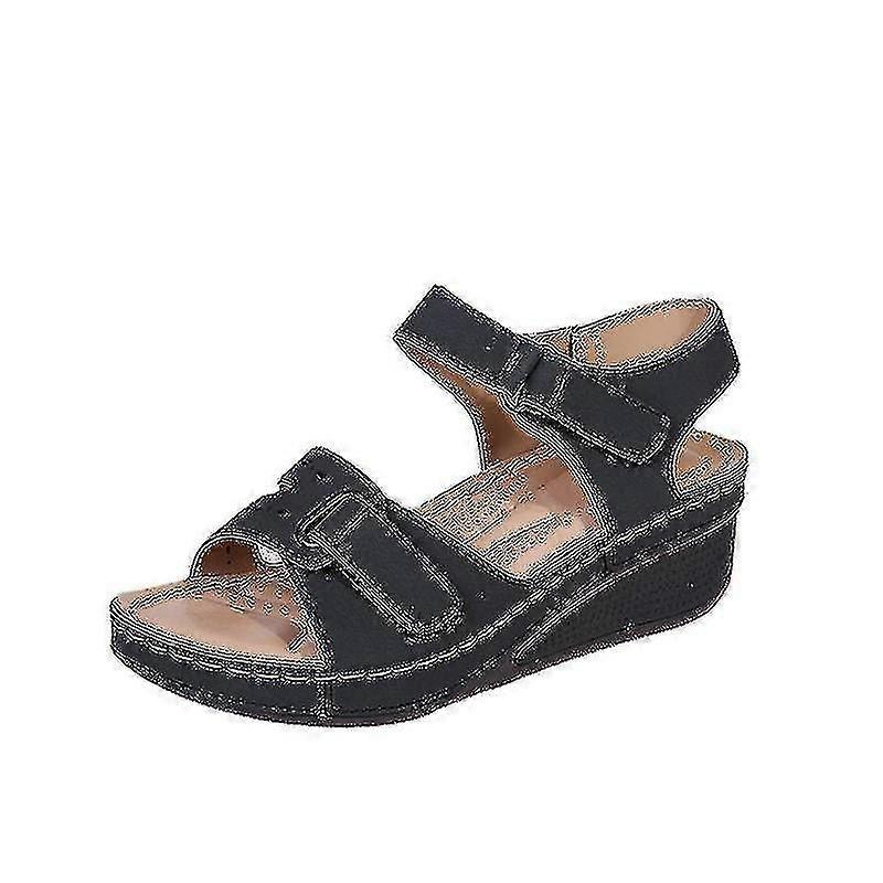 Naisten mukavat ortopediset sandaalit,säädettävät sandaalit, litteät