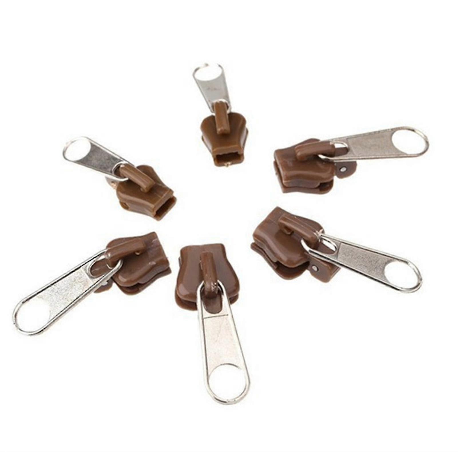 6pcs/set Fix Zipper Slider Zipper Head Universal Kit Replacement Compatible With Broken / Wearable Sliders