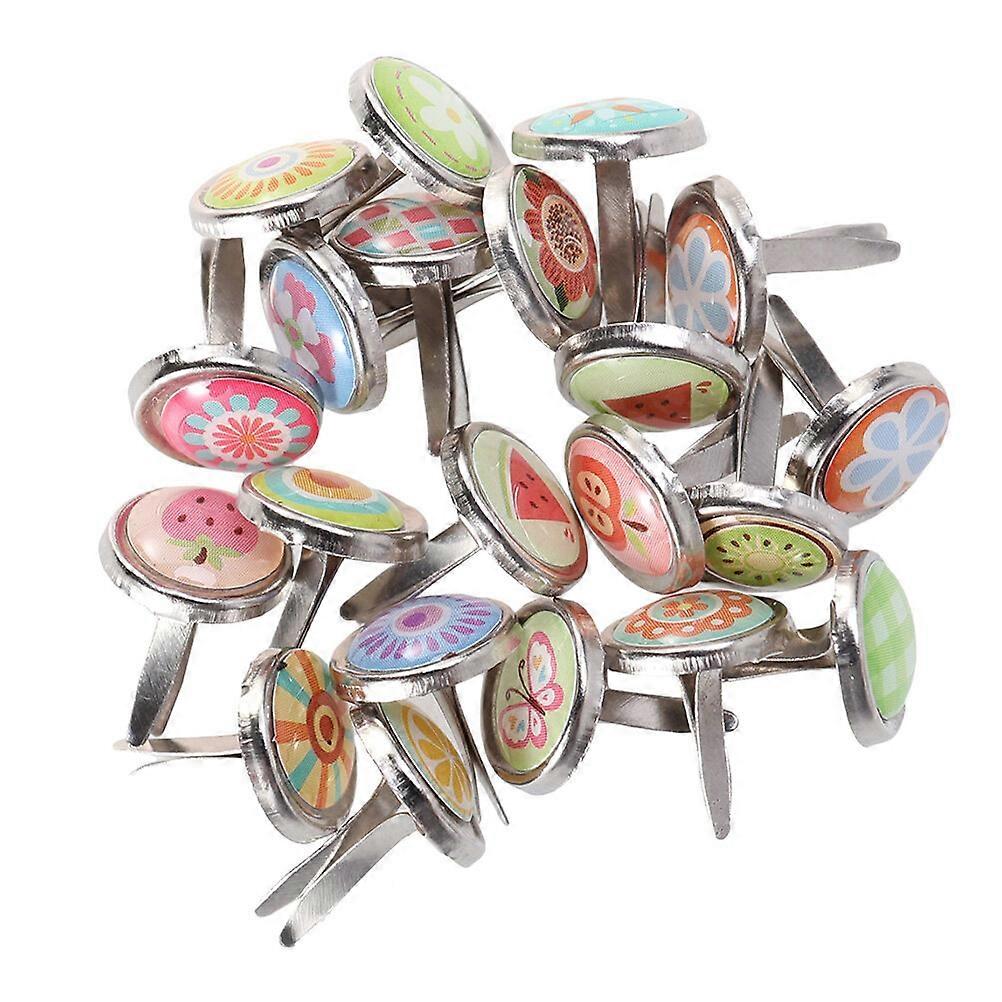 200pcs Practical DIY Craft Mini Brads Colorful Alloy Nails Decorative Nails