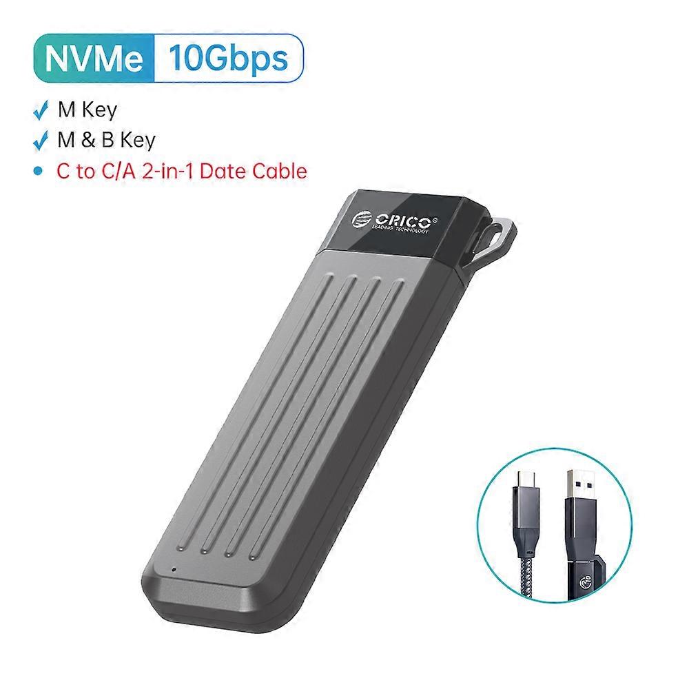 ORICO M2 SSD Case NVMe Enclosure USB Type C USB3.1 Gen2 10Gbps PCIe SSD Enclosure M.2 NVMe Case with 2 in 1 USB Cable NVMe Box