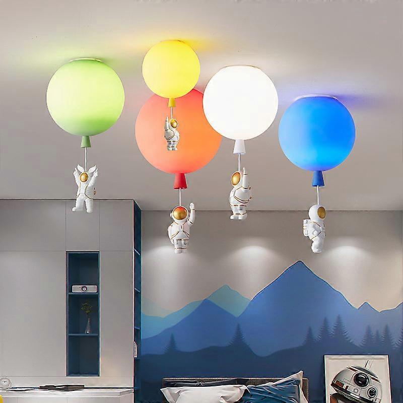 Led Ceiling Light Fixture Cartoon Astronaut Balloon Lamp For Children Room