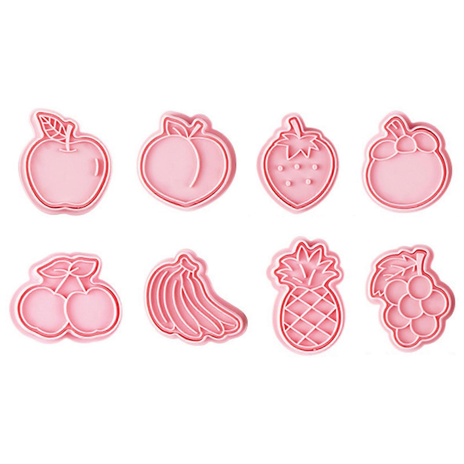 8Pcs/Set Cookie Cutter Cute Anti-deform PP Creative Fruit Shape Cookie Mold for Kitchen