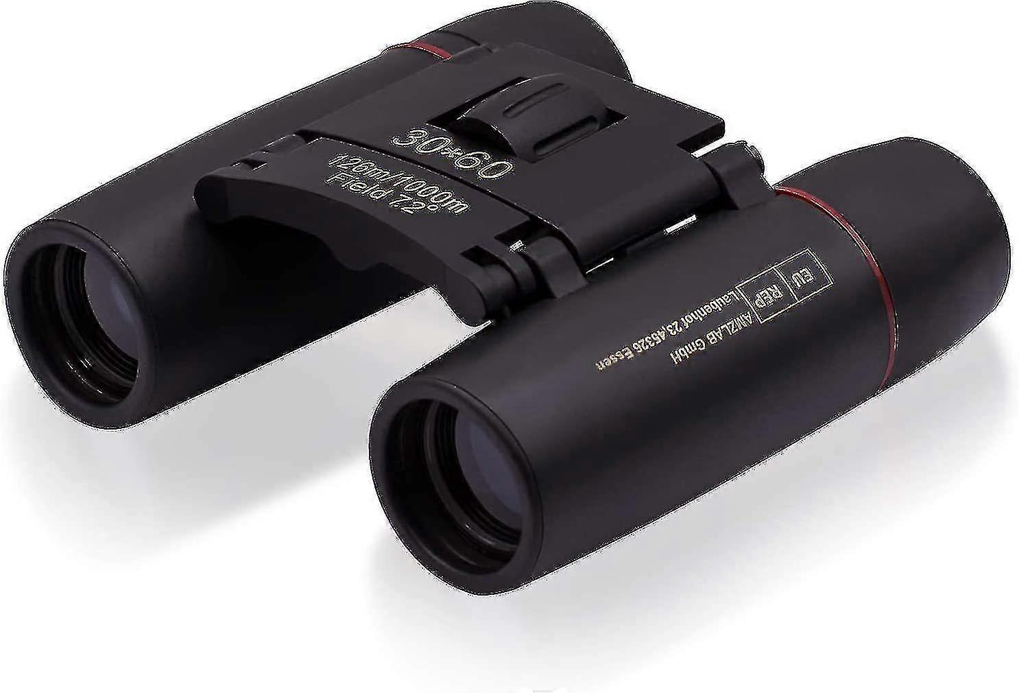 大人と子供のための双眼鏡、ナイトビジョン付き双眼鏡、折りたたみ式耐久性望遠鏡黒