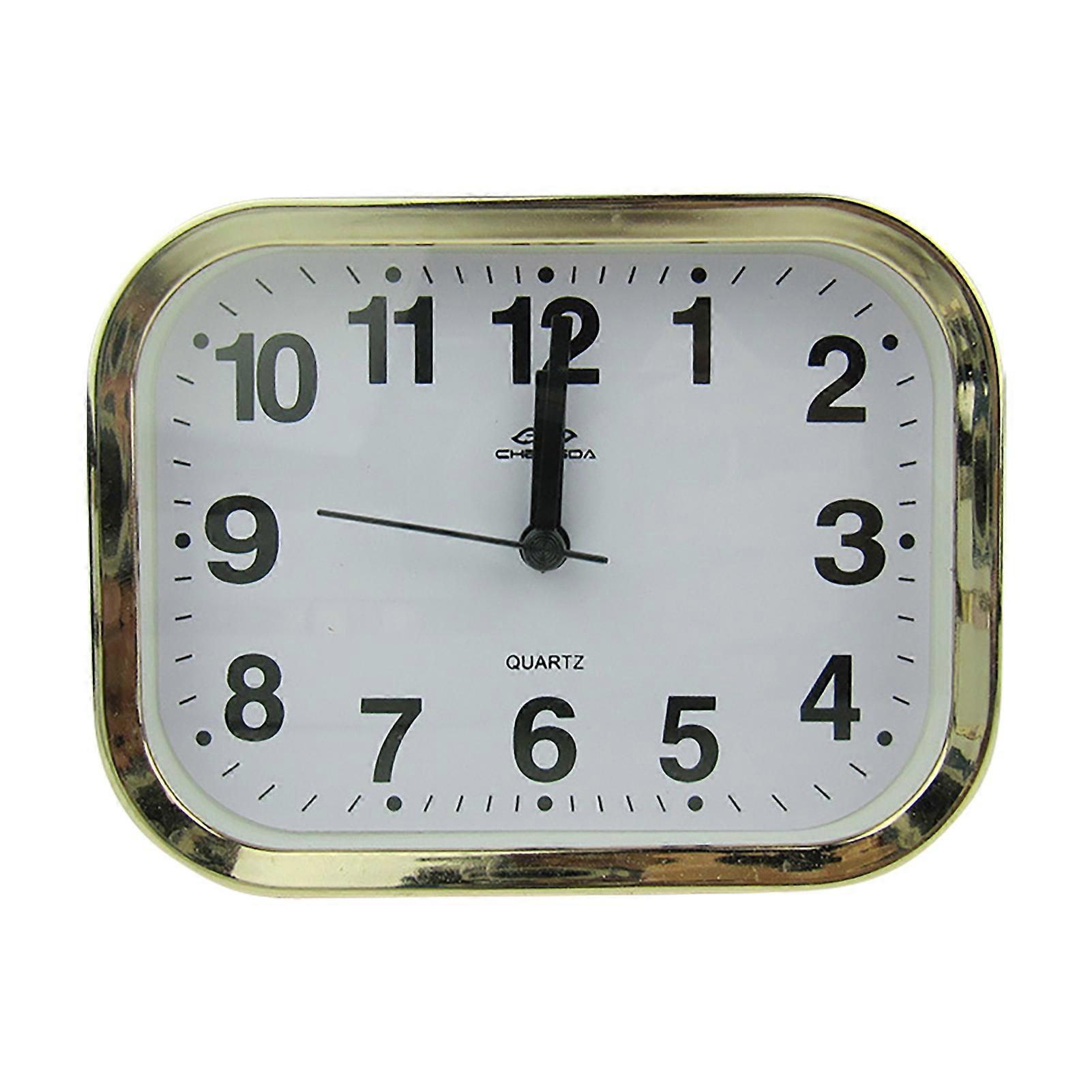 Desk Clock Electroplating Frame Timekeeping 4 Different Shapes Mini Quartz Bedside Beep Alarm for Bedroom Qinhai