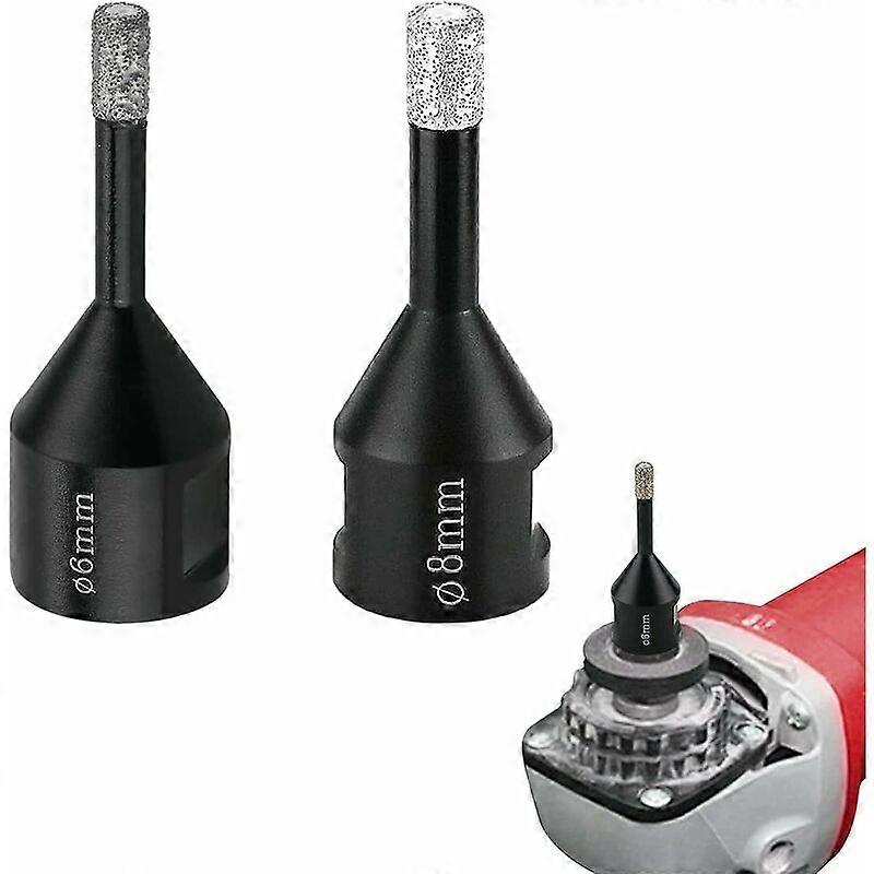 Winter promotion,Diamond Drill Bits, Tile Drill Bits, 2PCS 6mm/8mm Drilling Bits with M14 Thread, Vacuum Brazed Drill Bits