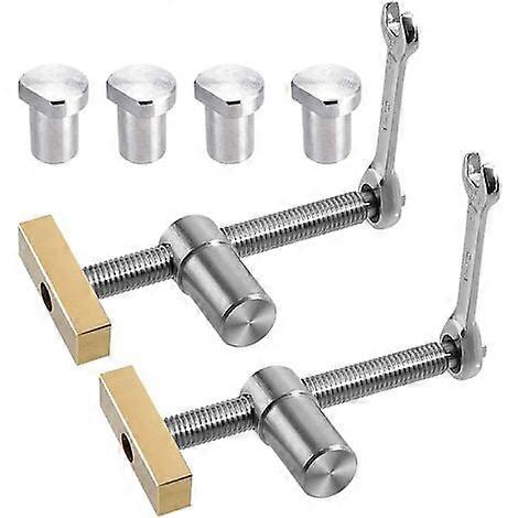 2Pcs Table Workbench Fast Fixed Clip Clamp with 4pcs Bench Dogs for 20MM Hole, DIY Positioning Bench Stop and Fast Clamps for 20MM Hole Joinery Woodwo