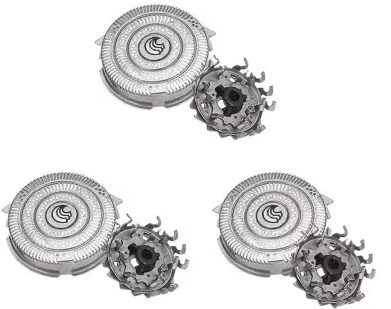 Replacement Shaving Heads For Compatible,razor Replacement Triple Track Shaving Head(3pcs, Silver)