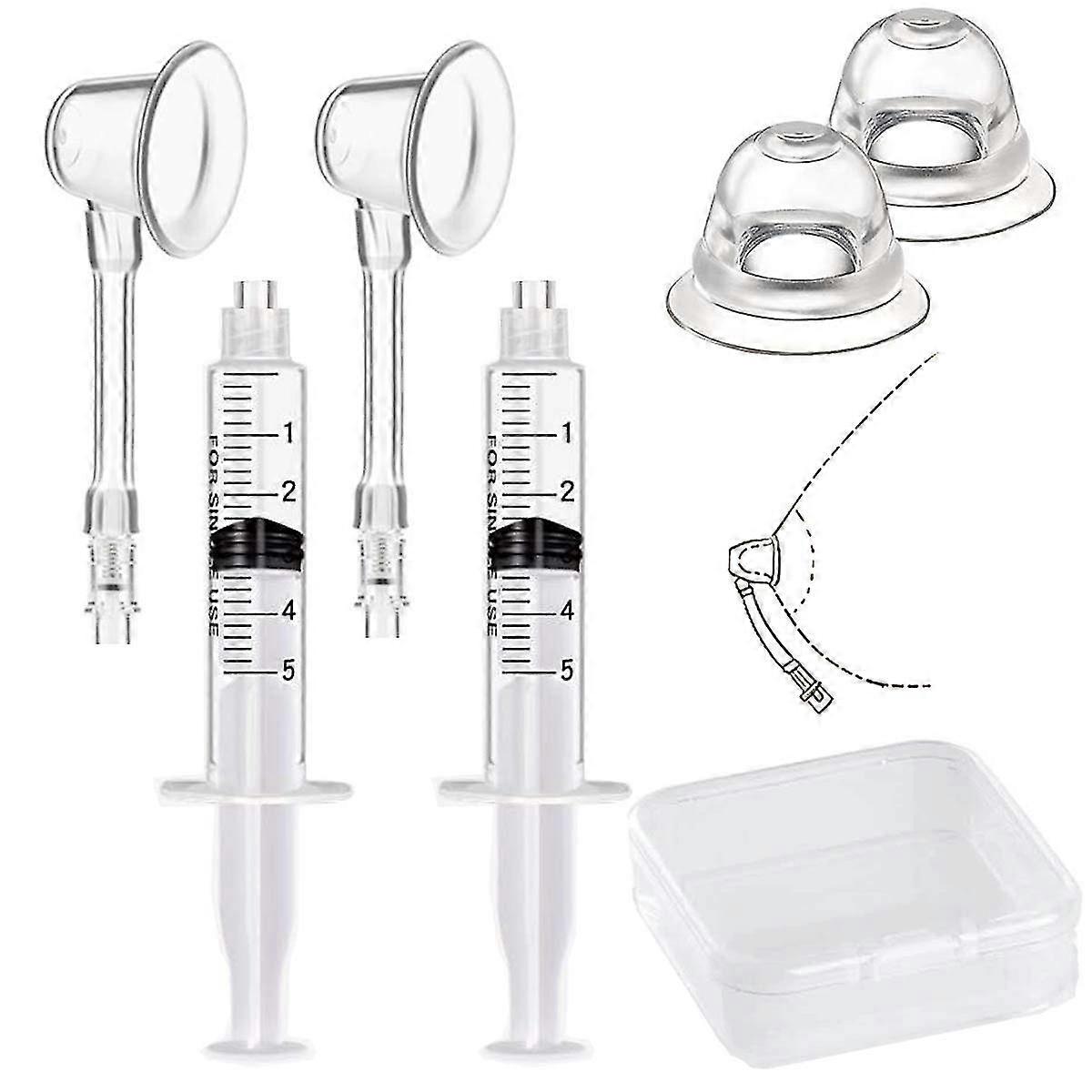 Mamelon puller 2 pc mamelon aspirator corector femei mamelon fraieri pentru sfarcurile plate