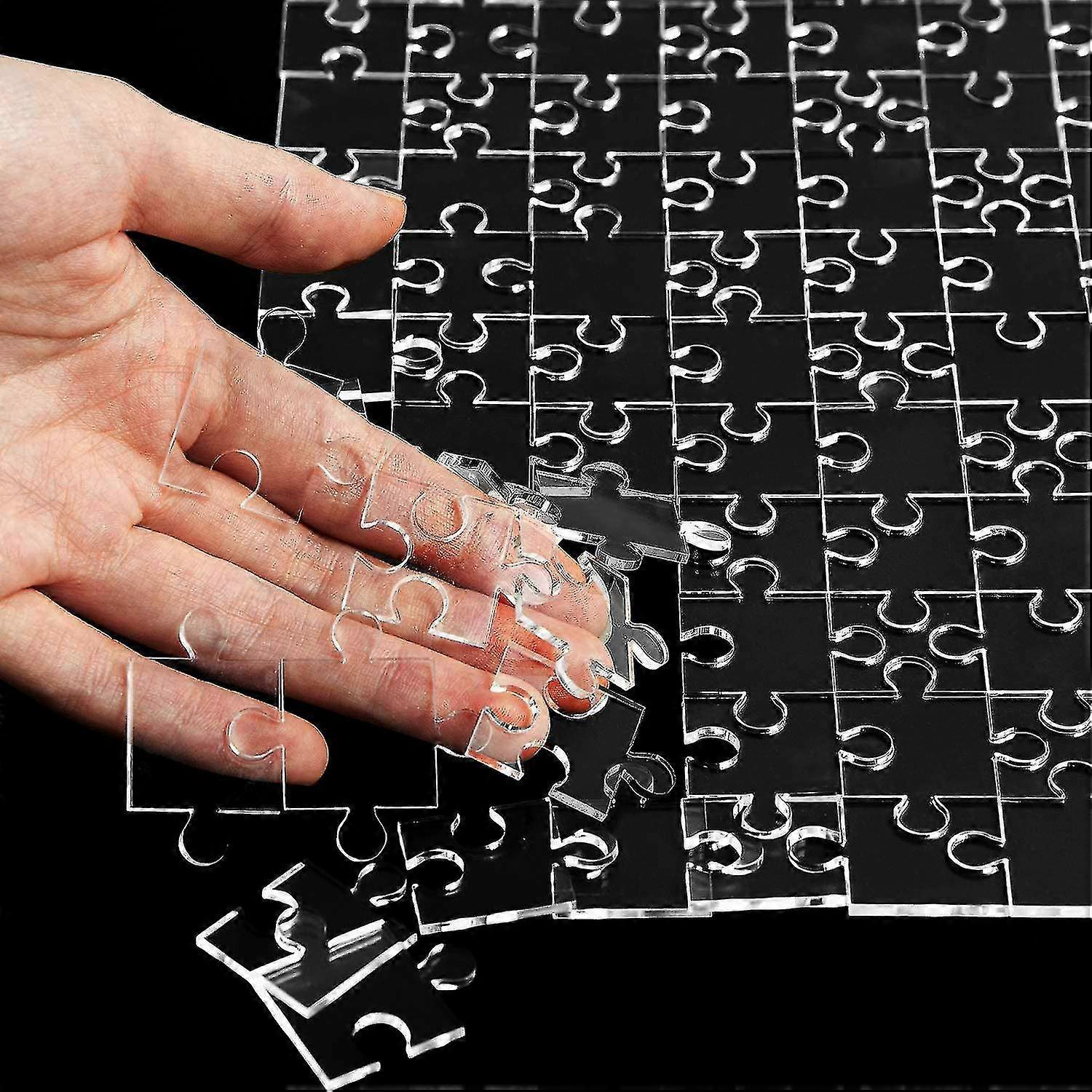 Clear Jigsaw Puzzle For Boys Girls Fun Clear Blank Acrylic Puzzles Toys Transparent Easy Puzzle Game For Brain Training