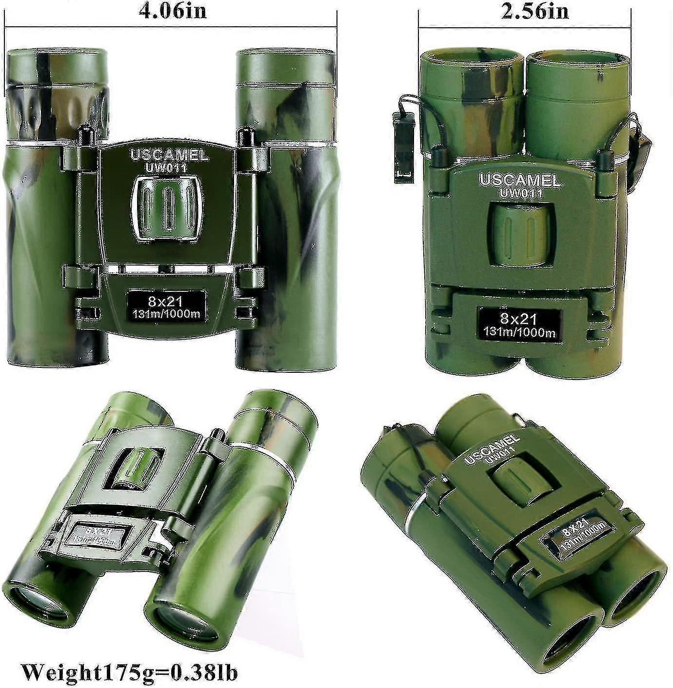 Mini Binoculars, 8x21 High Definition High Resolution(Green)