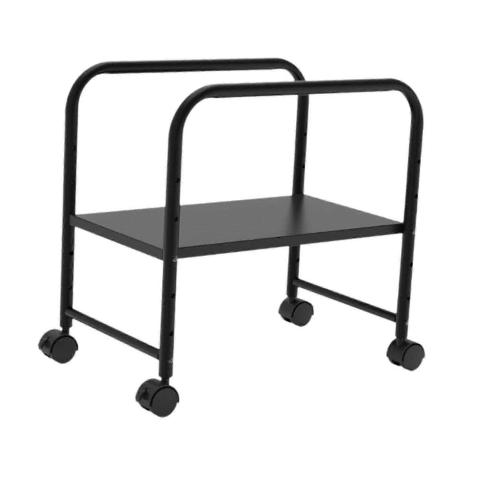 Rack hôte d’ordinateur peu encombrant avec 4 roulettes Support de sol Rack hôte mobile Noir