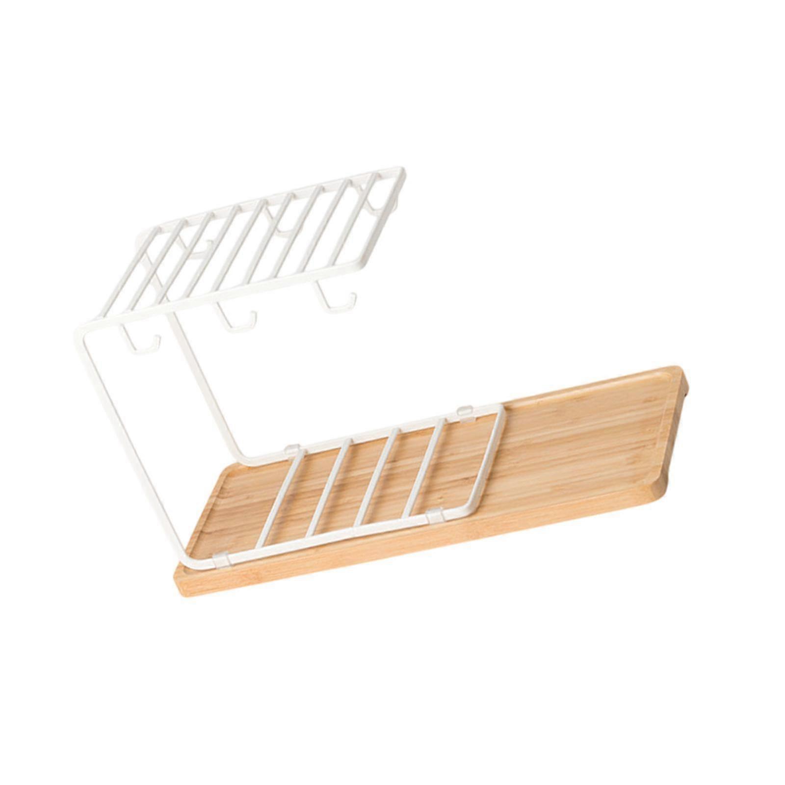 رف تخزين كوب الماء رف تخزين فنجان قهوة مستقر لمطبخ مقهى النوم الأبيض