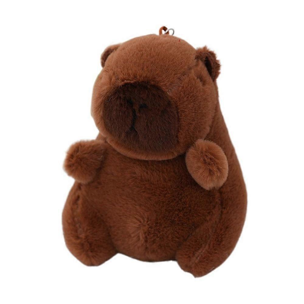 Cute Capibara Kapibara Plush Toy Cartoon Guinea Pig Pendant Soft Stuffed Doll Keychain Backpack Car Bag Key Ring Decor Kid Gift
