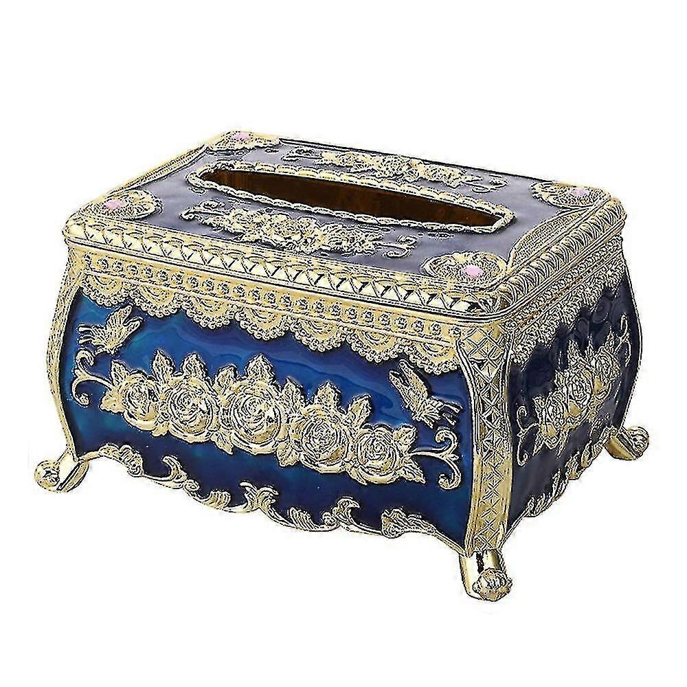Desk Acrylic Tissue Box Universal Paper Box Car Tissue Box(blue)